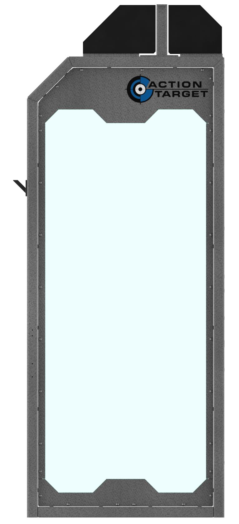 Sentry stall with glass panel
